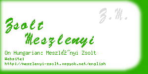 zsolt meszlenyi business card